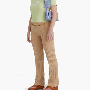 Paloma Wool Fromthe Knit Pants - Beige shimmer rib